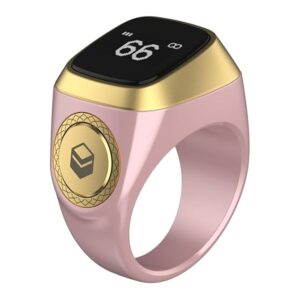 SKMEI Smart Ring Zikr 1 Lite Digital Tasbeeh Salat Bluetooth Waterproof Islam - Zikr 1 Lite (20 MM, Light Pink)