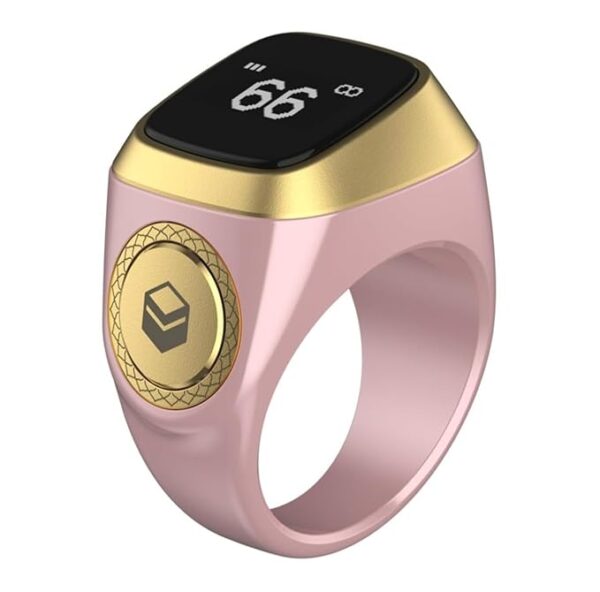 SKMEI Smart Ring Zikr 1 Lite Digital Tasbeeh Salat Bluetooth Waterproof Islam - Zikr 1 Lite (20 MM, Light Pink)